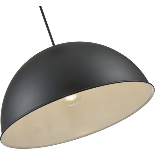 R Series 1 Light 18 inch Satin Black Outdoor Pendant